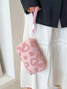 Honey Style Plush Makeup Bag Set - Hand Washable, Non-Polyester Cosmetic Pouch With Soft Lining Multifunctional Travel Organizer For Light Beige Care Products Lipstick Sanitary Items Blue Zipper Design Cute Pink Rose Red, Cute Makeup Pouch, Makeup Organizers And Storage, Makeup Bag For School, Monogrammed Makeup Bag, Makeup Kit Bag, School Essentials, Beauty Lovers, Students Organizer - Multicolor - View 4