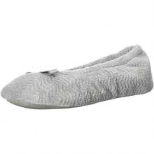 Isotoner Women's Diamond Microterry Ballerina Slippers - Kim cương Taupe - Xem 8