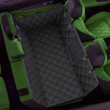Waterproof  Dog Car Seat Cover For Back Seat ,High-Quality  Outdoor Car Trunk Mat - Durable, Removable & Foldable Pet Cargo Liner, Polyester, Black With White Piping, Ideal For SUVs And Vehicles - Pink - View 2