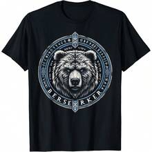 Viking  For  Viking Er Bear Gift Uni T-Shirt - 黑色5 - 查看 1