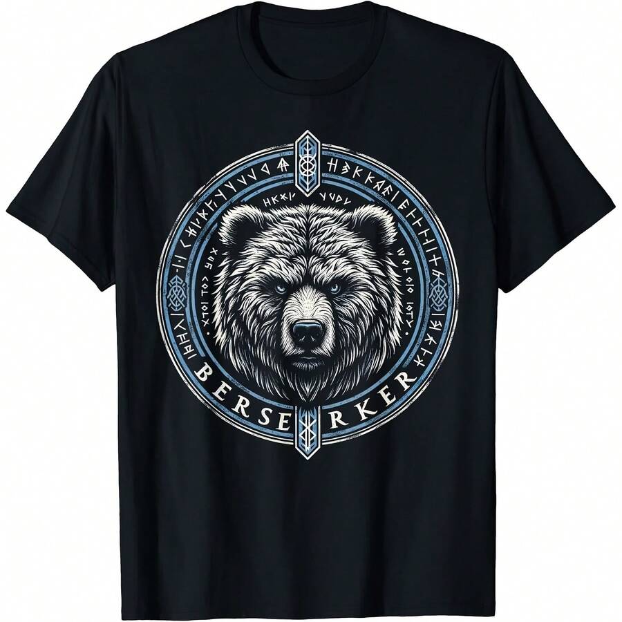 Viking For Viking Er Bear Gift Uni T-Shirt - 黑色5 - 查看 1