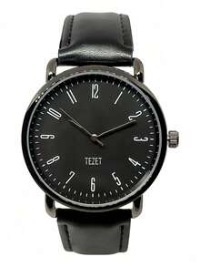 Men's Watch With Leather Strap And Metal Original Launch - Preto - View 2