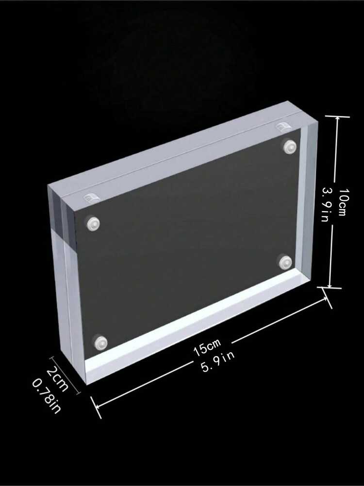 亚克力桌卡、透明价格展示架、亚克力相框、桌面装饰 - 無色 - 查看 9