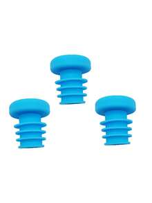 3 pièces Bouchon de bouteille et capuchon d'étanchéité en silicone. Bouchon d'étanchéité en silicone fileté robuste. Bouchon de bouteille de vin en silicone, bouchon de bouteille de vin rouge, bouchon de bouteille d'huile. Nécessités quotidiennes et domestiques