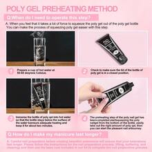 Complete Poly Gel Nail Extension Kit - 4 Vibrant Colors, Strong & Durable Builder Gel With Compact Nail Lamp - Easy-To-Use At Home For Salon-Quality Results, Includes Nail Glue & More, USB Powered, Gel Nail Supplies, Easy To Operate. - Nhiều màu - Xem 4