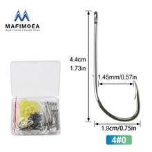 MAFIMOEA 20 piezas Juego de Anzuelos para Camarones, Anzuelos de Pesca de Acero al Carbono con Barbas para Agua Dulce y Salada, Cebo para Camarones, Adecuado para Lubina, Bagre, etc.