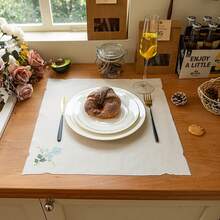 1/4/6pcs Floral Classic Countryside Handkerchief Decorative Placemats