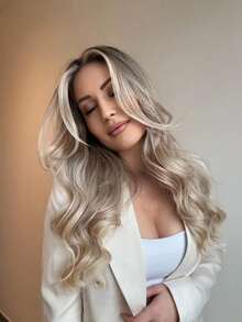 Ombre Brown Roots Ash Blonde Body Wave Lace Front Wigs Human Hair Pre Plucked Invisible Knots 13x4 HD Transparent Lace Frontal Wigs For Women 180 Density Lace Closure Wigs Human Hair Water Wave Glueless Wigs With Baby Hair True To Length