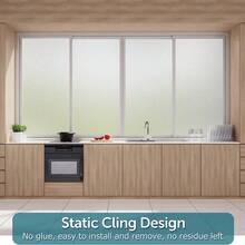 1 Roll Frosted Window Privacy Film Heat Control UV Blocking Static Cling Non-Adhesive Reusable Door Coverings For Bathroom Home Office