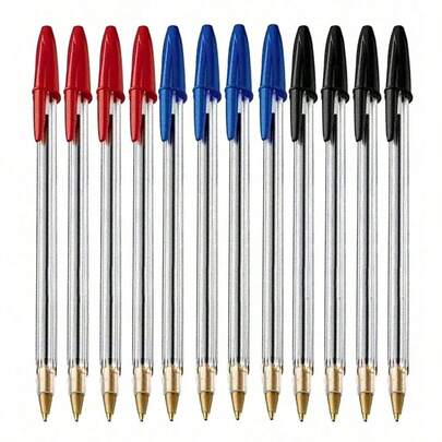 10pcs/Set Colorful Ballpoint Pens - 1.0mm Medium Tip, Assorted Ink Colors (Matching Pen Body And Ink Color), Suitable For School/Office/Home, Ideal For Drawing And Journaling.