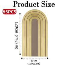 1 buc/65 buc fundal 2D plat, strălucitor, cu grilă neagră și arc de linie aurie, fundaluri pentru decorarea zilei de naștere, aniversării, nunții, absolvirii și petrecerii burlacilor (suportul nu este inclus)