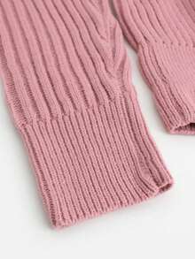 Maglione lavorato a maglia sexy e casual con spalle scoperte, adatto per primavera/autunno/inverno - Rosa - Visualizzare 4