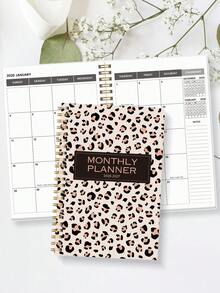 1pc 2026 Jan-2027 Dec A5(5.7" X 8") Weekly& Monthly Planner,Time Visualization,Daily Agenda Journal,Monthly Planner Academic Year Notebook,Improve Work Efficiency,School & Office Supplies Men Gifts Stocking Stuffers