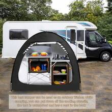 1pc Travel Bike Storage Shed Tent,Made Of High-Quality 210d Oxford Cloth,Three Layers Of Anti-Tear Material, Pu4000 Waterproof And Anti-Ultraviolet Treatment,Rolled And Double Stitched With Durable Thread, 78" Long * 32" Wide * 64" High, Store 2-3 Adult Bikes,Quickly Installed And Dismantled In Less Than 10 Minutes Without Tools,For Bike, Long-Handled Garden Tools, Furniture Cushions, Bicycles, Lawn Mowers, Coolers,Ect(Black)