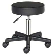 Black Round Plastic Stool – Arch Feet Rotation Bar Stool, Sturdy Comfortable Design, Ideal For Kitchen Bar Home Use, Easy To Move Clean, Suitable For Daily Seating Needs
