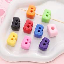 20pcs Multicolor Large Hole Acrylic Letter Beads, Handmade Decorative Letter Spacer Beads For Necklace Accessories, DIY Jewelry, Phone Chain, Jewelry Making, Beading Supplies - DIY - View 9