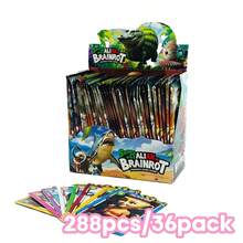 36 Packs/288 Cards Tralala TungTung Sahur: Mythical Mountains And Oceans Collectible Card Game, Strategy Card Game, Anime-Style Battle Series Collectible Cards, Vibrant Card Art, Colorful Illustrations, Competitive Gaming, Premium Card Stock, Collector's Item, Suitable For Holiday Gifts, Christmas, Halloween, Game Nights, Random Packaging