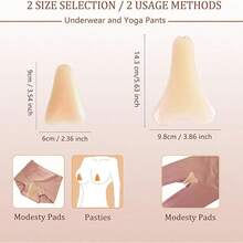 4pcsSeamless Coverage Underwear For Women, No Visible Line Underwear - Concealer Insert Silicone Pads