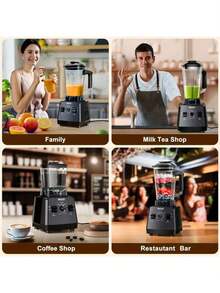 Professional Blender, Smoothie Blender, Maximum 2400W/1000W Blender And Grinder Combination 25000RPM Powerful Blender Kitchen 68 Ounce Container Countertop Blender Ice, Snow Durian Blender, Milkshake, Grinder, Juice, Milkshake - EU E Type Plug(220-240V) - View 9