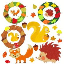 Fall Wreath Kit - 131/259 Pcs Autumn Maple Leaf Wreath Set With Glitter Stickers, Felt Fall Leaves Stickers DIY Craft For Thanksgiving, Christmas, Halloween Home Classroom Party Decor (Thanksgiving Decorations, Fall Wreath DIY, Glitter Maple Leaf Garland)