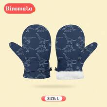 Binomata 1 Pair Toddler Boys & Girls Cartoon Waterproof Warm Winter Gloves, M Size For 1-3 Years, L Size For 3-8 Years, Outdoor Snow Ski Mittens - Multicolor - View 20