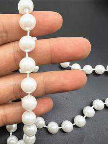 196.85 英寸/4 毫米/6 毫米 时尚配饰及工艺品 仿白珍珠串珠花环，装饰珍珠，优雅白珍珠串珠圈，珍珠串珠圈，珍珠花环，适用于婚礼派对生日珠宝配饰、婚礼生日派对装饰、DIY 工艺品、蛋糕装饰、蛋糕顶饰、蛋糕装饰工具 - 彩色 - 查看 7