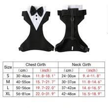 Dog Tuxedo Costume: Formal Shirt, Wedding Black Jacket Set, Pet Puppy Prince Ceremony Bow Tie Set, Small Dog & Cat Outfit, Dog Wedding Attire, Bridal Dowry Vest, Leash-Attachable Suit With Bow Tie & Necktie, Pet Harness - Black - View 2