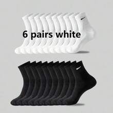 5双/10双/20双/30双男士休闲袜中长袜白袜子冬袜黑袜子除臭运动透气吸汗/两种款式可选（薄款/厚款） - 彩色 - 查看 7
