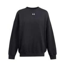 Under Armour Rival 女士超大号圆领衫 黑色 - Black /  / White - 查看 1