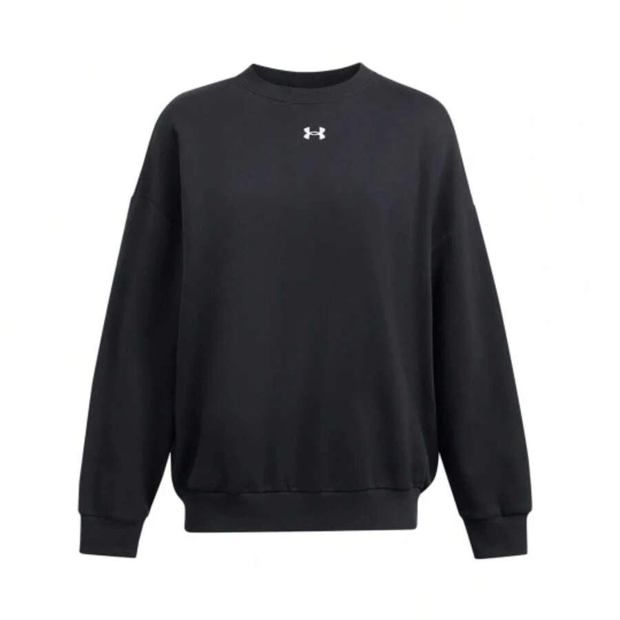 Under Armour Rival 女士超大号圆领衫 黑色 - Black / / White - 查看 1