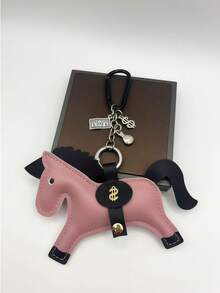 1 件全新皮革马吊坠装饰优雅可爱的马装饰女士手提包单肩包背包寓意“财富来得快”多色可选适合所有季节的贴心礼物 Y2K