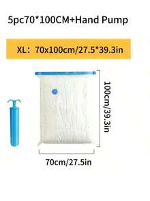 Bộ 10 túi đựng đồ nén chân không, túi trong suốt chất lượng cao đựng đồ dùng du lịch cần thiết, quần áo, chăn ga gối đệm, chăn, túi nén không dùng điện - Nhiều màu - Xem 18