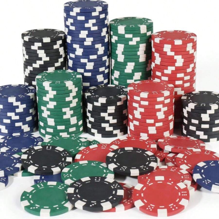Chip Poker, Chip Poker Texas Holdem/Chip Xúc Xắc Chấm Nhỏ/Chip - Nhiều màu - Xem 1