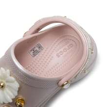 Crocs 女士拖鞋/涼鞋璀璨珠花 石英粉日常舒適輕便休閒鞋211519-6UR - 石英粉 - 查看 6