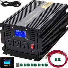 Power Inverter, 2500W Modified Sine Wave Inverter, 12V DC To 120V AC Car Converter, With LCD Display, Remote Control, LED Indicator, AC Outlet Inverter For Truck, RV, Car, Boat, Travel, Camping - Acorde Corregido De 2500 W - View 9