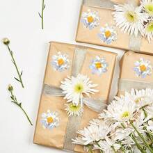 500张/卷 全息激光雏菊涂鸦贴纸，大号3.8厘米/1.5英寸不对称卡通花朵封条标签，适用于信封、杂志、手机壳、水杯、电脑、头盔、剪贴簿、派对礼品、PVC贴纸 - 500貼 鐳射雛菊貼紙 - 查看 5