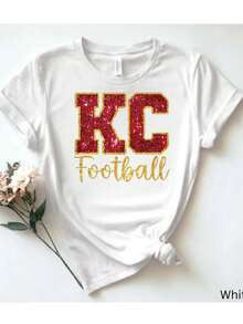 Camiseta blanca pura para mujeres Equipo de fanáticos del fútbol de KC - Blanco - Ver 2