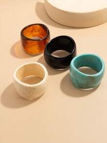 1/4 chiếc/Bộ Vòng tay nhựa hình vòng cung bất đối xứng hình học Bohemian, Vòng tay kim loại đa năng sang trọng dùng cho tiệc tùng, cặp đôi, ngày lễ, quà tặng (Chất liệu và màu sắc của vòng tay tùy thuộc vào sản phẩm thực tế) - vòng đeo tay - Xem 6