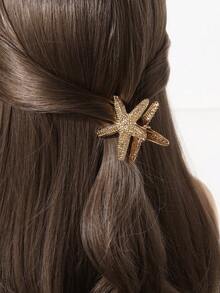 逼真金属海星发夹，小众海洋系列发爪，高端不褪色发夹，中号海洋元素发爪 - 彩色 - 查看 9