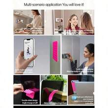 1Pc Silicone Suction Silicone Suction Cups Square Phone Case Back Silicone Suction Cups 28pcs Large Suction Silicone Cell Phone Suction Cups Silicone Suction Phone Case Card Holder Card Holder Wallet Business Card Holder Credit Card Holder Card Holder Women For Women For Men Compatible With IPhone, Android Phone, Gift For Birthday, Family, Friends Phone Holder, Phone Stand, Phone Accessories - Màu Hồng Tươi - Xem 4