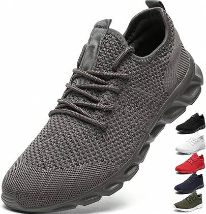 Men Running Shoes Tennis Walking Gym Slip On Athletic Fashion Sneakers Lightweight Breathable Sport Shoe