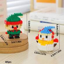 Santa's Cottage, Santa Claus, Christmas Tree, Train, Snowman Micro Particle Building Blocks, Creative Gift, Reindeer Assembly Blocks - Educational ABS Toy Box Packaging, Best Holiday Gift, Indoor Decoration, Christmas Decoration, Adult Building Blocks, Cottage, Gift, Christmas Train Set, Christmas Decoration, Building Blocks, Christmas Decoration, Living Room Christmas Hanging Decoration, Tabletop Decorative Ornament, Ideal Creative Christmas Gift For Family And Friends. - Multi-colored Santa Claus Tree House - View 42