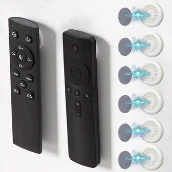1 Set magnetischer Fernbedienungshalter für die Wandmontage, lochfreier TV-Fernbedienungshalter selbstklebend, Fernbedienungsaufbewahrungsregal geeignet für TV-Rückseite, Ventilator und Klimaanlagen-Fernbedienung