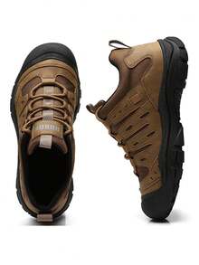 2025男士新款商务休闲鞋低帮时尚百搭驾车鞋登山鞋轻便防滑耐穿户外休闲运动鞋 - 黃色 - 查看 3