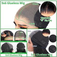 bling hair Straight Wear And Go Glueless Wigs Human Hair 6x4 5x5 9x6 Pre Plucked Pre Cut Lace Wig 200% Density 28 30 Inch Invisible Strap 360 Full Lace Frontal Drawstring Wig 36 Inch 13x4 13x6 Transparent Lace Front Human Hair Wigs For Women Natural Black Wig - Natural Black - 查看 7