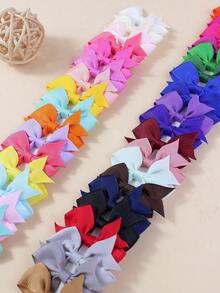 10/20pcs Random Color Puppy Hair Clips, Alligator Clips, Hair Pins, Headbands, Ribbed Ribbons, Dog Bow Hair Clips, Hair Accessories, Suitable For Daily Wear - Multicolor - View 2
