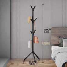 1pc Elegant Minimalist Freestanding Coat Rack, Stylish Single Rod Hat Stand, Versatile Bedroom Clothes Hanger, Modern Tree-Shaped Garment Rack Forntryway, Perfect Forrganizing Outerwear And Accessories, Ideal Forontemporary Home Décor, Enhances Space With Functional Design, Great Foreasonal Wardrobe Changes And Holiday Hosting