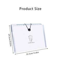 multibey Transparent Sleeve File Folder, 5/8/12 Pockets, A4 Document Organizer, Office Supplies & Stationery Storage - White - View 2