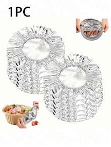 1/10/50片装可重复使用铝箔食品保鲜膜，适用于厨房和餐桌 - 隔热、保鲜，适合野餐、露营和居家使用，可重复使用食品包装，适合秋冬季食品储存和保鲜，万圣节/圣诞节适用 - 彩色 - 查看 10