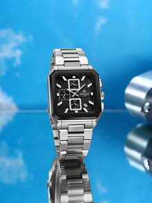 REWARD 男士石英表商务时尚计时日历夜光指针多功能男士腕表高品质礼物经典设计不锈钢表带 - 銀色 - 查看 3